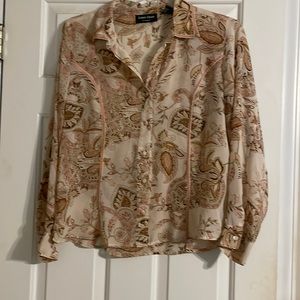 Lemon Grass blouse that is slightly sheer.  XL.